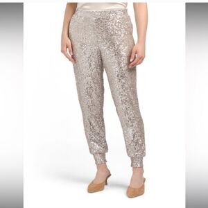 Cable & Gauge Silver Sequin Joggers